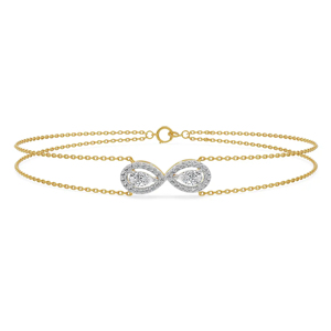 Pulsera de Diamantes Infinity, Oro, Corte Brillante Redondo, Joyería Clásica de Cadena para Mujer - Product Image 1