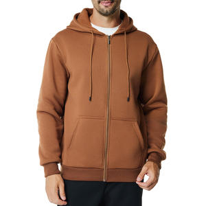 Sudadera con Capucha y Cierre para Hombre, 100% Algodón, Invierno, Color Sólido, Felpa, Casual, Impresión Digital - Product Image 3
