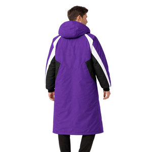 Best Selling Custom logo Printed Swim Parka Waterproof Hooded Long Coat Thermal Lined Changing Robe for Swimmers - Product Image 5