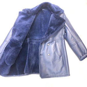 <b>Men's</b> Premium Leather <b>Shearling</b> <b>Jacket</b> Genuine Fur Winter Aviator Coat Warm Comfortable Biker Fashion Outerwear Collection - Product Image 1