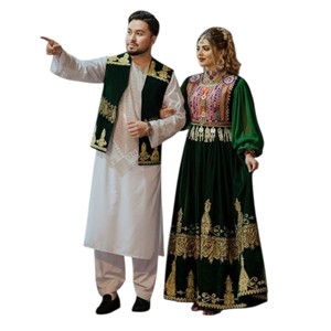 100% Premium Velvet Embroidered Maxi <b>Dress</b> Women Jewel Neck Long Sleeve A-Line Floor-Length Formal Party Wear Hand Embroidery - Product Image 1