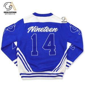Suéter de Lana con Cuello en V Phi Beta Sigma, Azul Rey, con Letras Griegas, Prenda de Fraternidad de Primera Calidad, Corte Clásico - Product Image 2