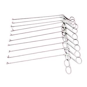 Ensemble de 10 pinces micro-laryngéennes, ciseaux et coupelles chirurgicales en acier inoxydable pour usage hospitalier - Product Image 5