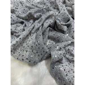 Magnifique Saree de travail à broderie à double séquence pour les fêtes et les tenues de club - Product Image 1