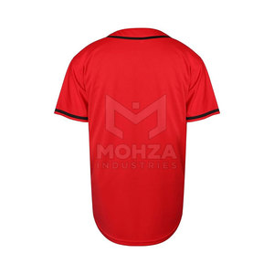 Venta Directa de Fábrica, Camiseta de Béisbol de Manga Corta para Hombre, Transpirable, de Secado Rápido, 100% Poliéster, Cuello en V, Ropa Deportiva - Product Image 3