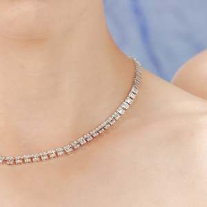 สร้อยคอเพชรทองคำขาว 18K - เครื่องประดับชั้นดี - Product Image 6