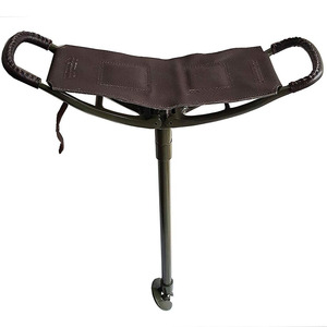 Premium leather hunting <b>stool</b> <b>folding</b> camping <b>stool</b> wholesale supplier custom logo export quality furniture in wholesale price - Product Image 1