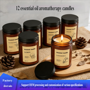 Wholesale Classic Scented Candle 100g - 3.5oz Brown Jar Smokeless Luxury Soy Wax Candle for Home Decor Hotel SPA and Wedding - Product Image 5
