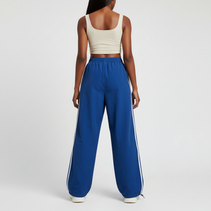 Pantalon de survêtement décontracté pour femme, coupe ample, en molleton de coton respirant et imperméable, éco-responsable, de haute qualité, couleur unie, avec élastique - Product Image 2