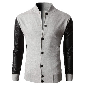 Nueva chaqueta universitaria de lana personalizada para hombre con mangas de cuero Chaquetas universitarias de béisbol de invierno vintage de alta calidad - Product Image 2