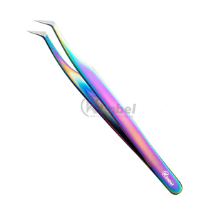 Stainless Steel Fiber Tip 90 Degree High Precision Volume Eyelash Extension Lash Grafting <b>Tools</b> Tweezers - Product Image 3