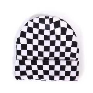 Gorro de Punto a Cuadros Rosa, Unisex, Gorro de Invierno, Estilo Casual, Talla Adulto 56-58 cm, 100% Acrílico, Tejido por Computadora - Product Image 3