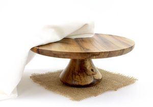 Support à gâteau élégant en bois pour la présentation de gâteaux, cupcakes et pâtisseries sur comptoir de boulangerie, table de café et pour les fêtes - Product Image 5