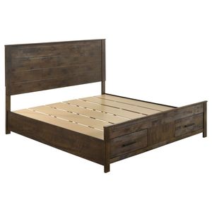 Lit en bois Greely Rustic Golden Brown Eastern King avec rangement - Product Image 2