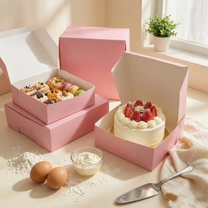 Custom Design High-End Recycled Materials Logo Printing Cake Boxes Food-Grade Cookie Bread Pastry Donut Macarons Bakery - Product Image 6
