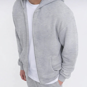 Full <b>Zip</b> Heavyweight High Quality Cotton Fleece Winter Hoodie <b>with</b> Custom Embroidery and <b>Zip</b>-Up Design - Product Image 3