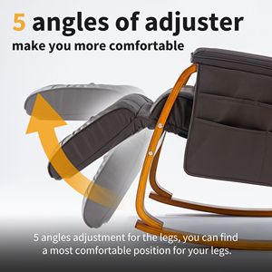 Poltrona Reclinabile a Dondolo Marrone, Comoda Sedia Relax con Funzione MASSAGGIO - Product Image 5
