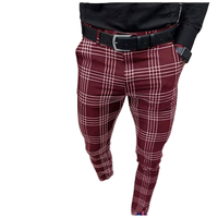 Pantalon de pyjama en flanelle rouge écossais, short décontracté avec élastique, pantalon de pyjama confortable en flanelle avec design personnalisé, vêtements de nuit pour hommes - Product Image 3