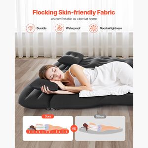 Materasso Gonfiabile Portatile Durevole per Auto e Campeggio, Letto da Viaggio Ispessito con Pompa ad Aria, Accessorio Auto per Esterni - Product Image 3
