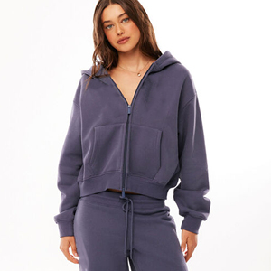 Sudaderas de Algodón de Color Puro para Mujer, Sudaderas Lisas Personalizadas con Cordón para Abrigo Unisex para Chicas - Product Image 1