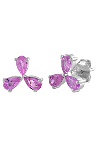 Pendientes de Zafiro Rosa en Plata de Ley 92.5 KLST-30765 - Product Image 2