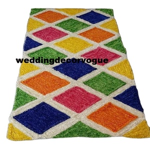 Listo para usar Increíble e impresionante telón de fondo Boda Mehandi Etapas Decoración DE BODA Etapa Fondo de lana - Product Image 2