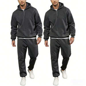 Survêtement Homme en Polaire Imperméable Effet Délavé de Haute Qualité avec Cordon de Serrage Confortable pour Sport en Extérieur, Gym et Fitness, Imprimé Personnalisé - Product Image 2