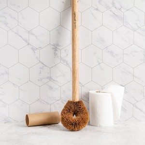 Brosse en fibres de coco naturelles pour nettoyer les toilettes et la salle de bain, produits ménagers durables - Product Image 6