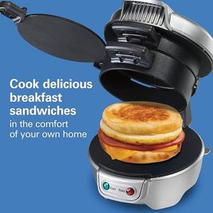 Customizable Breakfast Sandwich <b>Maker</b> with Egg Cooker Ring for English Muffins Croissants Mini <b>Waffles</b> Pe - Product Image 2