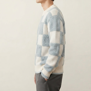 2026 Custom LOGO Men's Sweater Winter Embroidered Patches <b>Jumper</b> Casual <b>Pullover</b> Knitwear Knitted Crew Neck Sweater For Men - Product Image 3