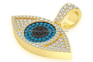 Collar de oro macizo de 10K de moda con diamante de moissanita religioso de la paz, colgantes finos personalizados de Ankh cristiano para superposición, regalo. - Product Image 6