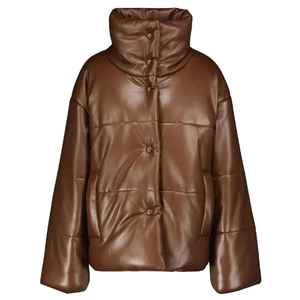 Genuine Leather Jacket Women Designer Puffer <b>Coat</b> Custom <b>Bubble</b> <b>Coat</b> Warm Stylish Casual Girls Winter Puffer Jacket Trendy - Product Image 1