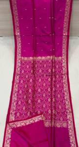 <b>Gold</b> Colour Eco-Friendly Brocade Silk Saree Wholesale <b>Metallic</b> Zari Woven Bridal Indian Ethnic Wear Girls Designer Festive - Product Image 4
