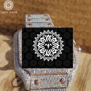 Reloj Mecánico de Lujo para Hombre Charm Jewells, Caja de Acero Inoxidable de 40 mm, Esfera de Cristal de Zafiro, Bisel con Diamantes, Fecha Automática, Resistente al Agua 10 Bar - Product Image 5