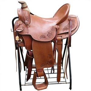 Sillín de Carreras de Cuero Genuino de Búfalo al Mejor Precio, Estilo Inglés, Suave y Cómodo, con Estructura de Plástico y Herrajes Personalizables BS - Product Image 3