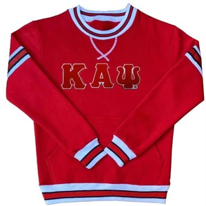 Sweatshirts de sororité avec logo brodé, impression sérigraphique, chenille, col rond unisexe, sweat-shirt oversize personnalisé - Product Image 1