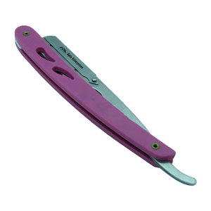 Navaja de Afeitar Manual Rosa de Hoja Recta Plegable para Barbería, Cuchillo de Afeitar Profesional con Mango Liso de Apto Enterprises - Product Image 1