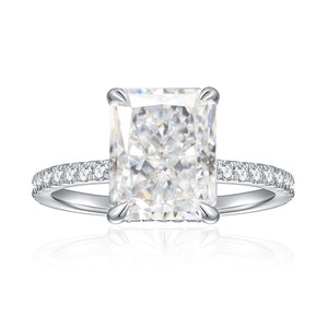 Bague en moissanite la plus vendue, en argent sterling 925, pour fiançailles, anniversaire, ou usage quotidien – Bijou en promotion - Product Image 1