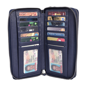 Women <b>Zip</b> Around Long <b>Wallet</b> Clutch Leather Organizer Multi Card Slot Holder Phone Pocket Coin Compartment Travel Purse - Product Image 2