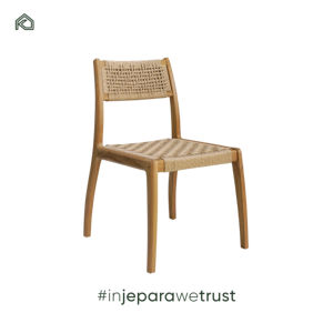 Silla de Comedor Moderna, Minimalista y Ecológica para Exteriores, Muebles de Jardín de Madera de Teca Duradera para Patio y Hotel, Estilo Elegante y Relajado - Product Image 5