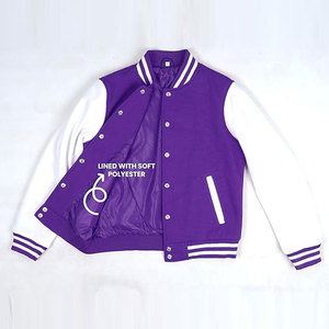 Chaqueta estilo universitario para mujer, estilo urbano, corte cómodo, con puños acanalados y cierre frontal con broches. - Product Image 5