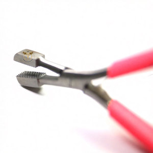 Pinzas para Remover Extensiones de Cabello, Acabado Plateado, Mango Negro, Ligeras, para Remover Anillos Micro, Anillos Nano, Pegamento, Queratina - Product Image 5