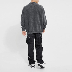 Winter Solid Color Men Breathable <b>Lined</b> Custom Regular Fit High Quality 100% Cotton <b>Fleece</b> Acid Wash <b>Sweatshirt</b> Eco-Friendly - Product Image 3