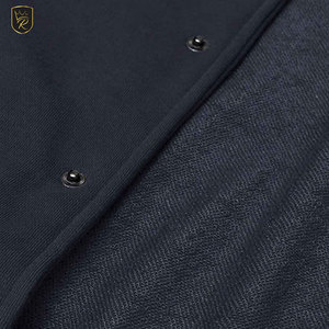 Fashion Inspired Letterman Jacket Wool Blend Contrast Fabric Sleeves <b>Covered</b> <b>Button</b> Closure Casual Streetwear Daily Outdoor Use - Product Image 5