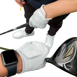 Gant de golf en cuir de mouton en gros avec fermeture auto-agrippante, cuir souple de qualité supérieure, respirant, accessoires de golf pour hommes et femmes - Product Image 5