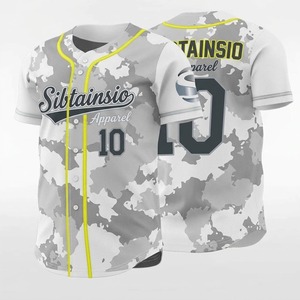Maillot de baseball OEM personnalisé à col en V et manches courtes pour hommes et femmes, imprimé numériquement, grandes tailles, vente en gros - Product Image 2