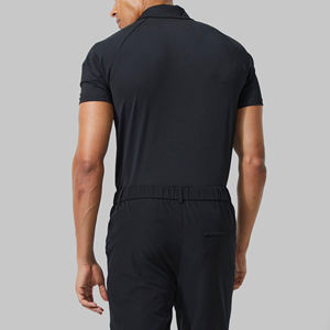 T-shirt pour homme de qualité supérieure, à manches courtes, boutonné, respirant, décontracté, couleur et taille personnalisables - Product Image 3