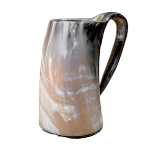 Durable Vintage Viking Horn Mugs Attached Carabiner-European Beer Mugs for Camping Natural Cow Horn For Beer Wine - Product Image 6