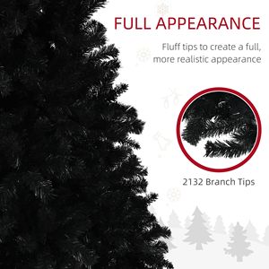 Albero di Natale Artificiale Non Illuminato Alto 2,74 m con 2132 Punte di Rami, Base in Acciaio ad Apertura Automatica per Decorazioni Natalizie Casa o Ufficio - Product Image 5
