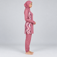Ensemble Burkini Modeste Islamique Personnalisable 3 Pièces : Haut Long, Jupe Longue et Voile Assorti – Écologique